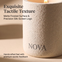 Bougie parfumée en pot en céramique personnalisé haut de gamme NOVA - Bestseller Amazon - Huiles végétales naturelles et mèche en bois pur avec boîte cadeau