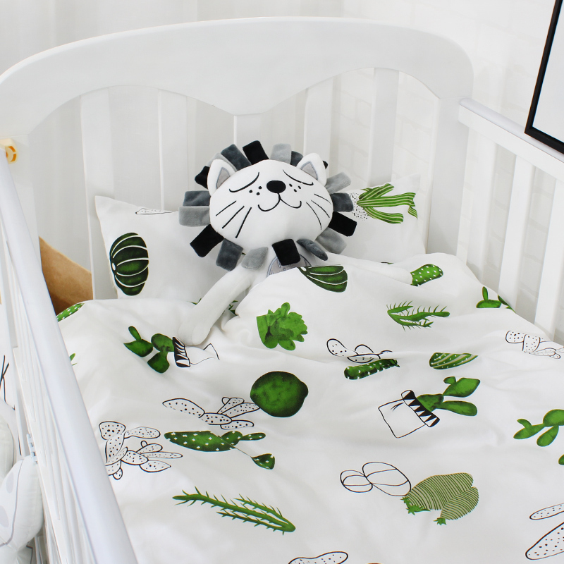 coton bébé garçon fille pépinière dormir drap de lit housse de couette lit bébé literie ensemble 3 pièces pour bébé