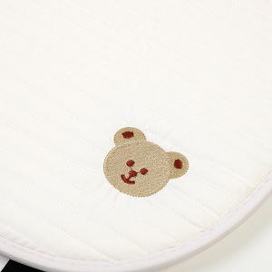 Cotton Embroidered Bear Car Seat Cushion Single Piece Soft Cooling Mat For Car Seats Four Seasons Use - Product Image 4