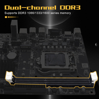 Carte Mère H61 Micro ATX LGA1155 DDR3 Compatible Intel-i3 I5 I7 Pentium-Celeron CPU Double Canal Chipset H61 pour Ordinateur de Bureau