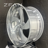 Nouvelles jantes ZFAN personnalisées en aluminium gris à deux pièces, 20, 22, 24 pouces, à 5 branches profondes, 5x5/6x5.5 pour Chevy C10 Silverado Tahoe 1500