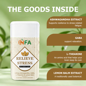 Gélules OEM anti-stress à l'extrait d'ashwagandha favorisant la relaxation et pouvant aider à soulager les tensions musculaires occasionnelles - Product Image 4