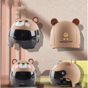 Casco <span class=keywords><strong>de</strong></span> Motocicleta Medio Rostro Marca AWN - Transpirable y Seguro para Niños en Aventuras Ciclistas - Product Image 2