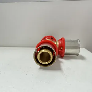 Brass Press Fitting Reducing Diameter Copper Pipe Connector Tee Coupling