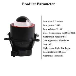 ไฟตัดหมอก Sanvi 3 นิ้ว สำหรับรถยนต์โตโยต้า แบบ Bi-LED Projector Lens 40W ไฟหน้า LED สำหรับรถยนต์โตโยต้า ฮอนด้า นิสสัน - Product Image 6