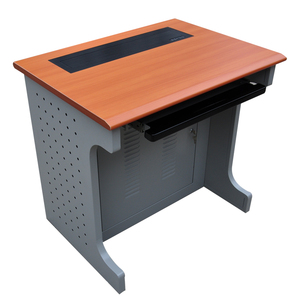 Op maat gemaakte KD stalen computerbureau met monitorlift, schoolklas examenbureau met verborgen scherm - Product Image 1