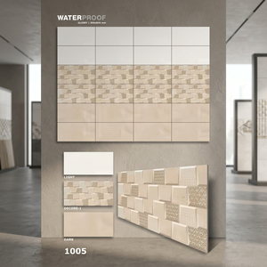 Carreaux muraux en porcelaine beige gris aspect pierre pour décoration intérieure 12x24 30x60cm 300x600mm Design céramique pour carrelage intérieur - Product Image 3