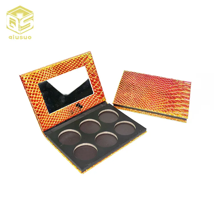 Custom Golden Magnetic Fish Scale Discoloring Luxury Mermaid Wholesale Price Eyeshadow Palette Private Label High pigment