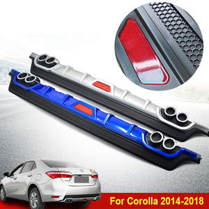 Difusor Universal para Parachoques Trasero de Coche con Punta de Escape, de Plástico ABS Negro y Plateado, para <span class=keywords><strong>Corolla</strong></span> 14-18 - Product Image 3