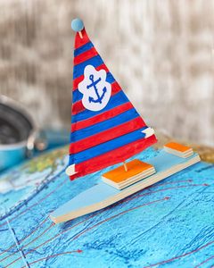 Kits de bateaux à voile en bois DIY pour enfants, modèle de <span class=keywords><strong>bateau</strong></span> en bois brut à peindre et décorer, cadeau créatif fait main pour les fêtes - Product Image 6
