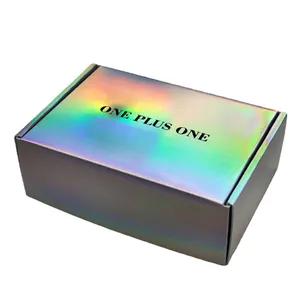 Top Selling Folding Single Layer Carton Paper Shipping Box Packaging Cosmetics Holographic Mailer Box