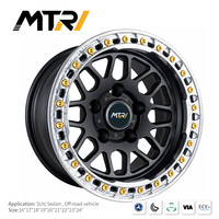 Velg Mobil MTRI Gold Lock Twenty Cut-Out Spoke Matte Black Polished Lip Y Spoke Forged 20 Inch, Sampel Gratis