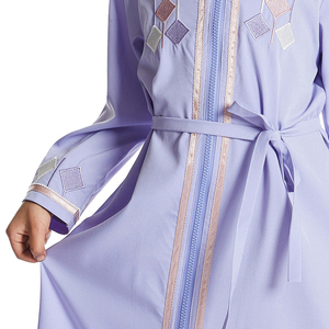 New Muslim Kids Girls Zipper Front Open Abaya marocco caftano abbigliamento islamico per bambini Eid Ramadan Jalabiya abito arabo caftano - Product Image 5