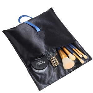 Pochette en satin de haute qualité pour pinceaux de maquillage, foulards, extensions de cheveux, emballage personnalisé avec logo, sac cadeau en satin - Product Image 4