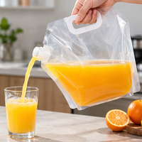 Pochette à bec verseur anti-fuite avec poignée et bouchon à vis, conception hermétique pour l'emballage et le remplissage de jus, de boissons et de liquides