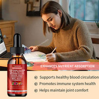 Complément alimentaire liquide OEM au poivre de Cayenne avec du poivre noir, des pépins de raisin, du curcuma, de la vitamine D3 K2, de l'hamamélis biologique et de la racine de betterave liquide