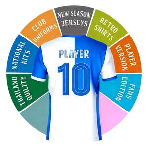 Maglia da Calcio Classica Retrò Inglese di Alta Qualità, 100% Poliestere, Asciugatura Rapida, Traspirante, Unisex per Adulti, Modello <span class=keywords><strong>Ronaldo</strong></span> - Product Image 2