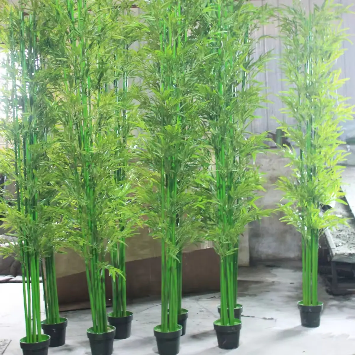 Árvore de bambu artificial para decoração de jardim, planta de bambu da sorte para decoração de hotéis, folhas internas e externas