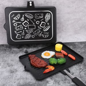 Poêle de barbecue d'extérieur la plus vendue, antiadhésive, <span class=keywords><strong>pour</strong></span> grillades de steak, avec <span class=keywords><strong>poignée</strong></span> <span class=keywords><strong>amovible</strong></span>, poêle plate domestique <span class=keywords><strong>pour</strong></span> la cuisson du pain et des toasts - Product Image 1