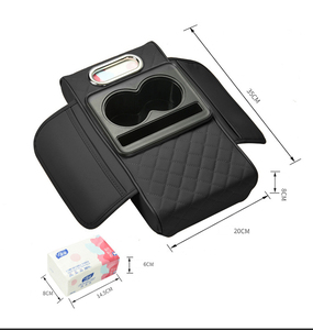 Wholesale Universal Leather <strong>Car</strong> <strong>Armrest</strong> Box Heightened Pad With Water Cup Holder Storage Box for <strong>Car</strong> - Product Image 6