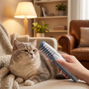 Cepillo Eléctrico ABS para el Cuidado de Mascotas, Cepillo de Limpieza para Perros y Gatos, Peine para el Cuidado de Mascotas para Perros y Gatos - Product Image 1