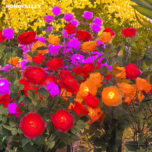 Luce LED fiore rosa Stand per decorazioni natalizie e feste all'aperto fiori luminosi per giardino & decorazione commerciale - Product Image 3