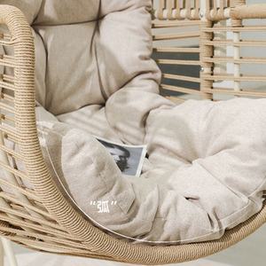 Sedia a dondolo sospesa per interni ed esterni, per casa, balcone, cortile, terrazza, sedia a cesto, sedia a culla, amaca a dondolo - Product Image 3