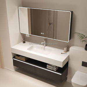 Wall-Mounted Bathroom Cabinet with Mirror and <b>Lighting</b> Design Bathroom Cabinets Mirror Bathroom <b>Vanity</b> - Product Image 1
