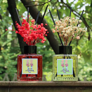 Difusor de caña de 100ml nuevo estilo personalizado fragancia de Perfume para el hogar de lujo Arom Stick flor seca juegos de difusor de caña cuadrada - Product Image 2