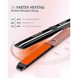 Plancha de Pelo Dorisilk 120C de Cerámica con Tecnología de Iones Negativos, Calentamiento Rápido, Estilizador Profesional - Product Image 4