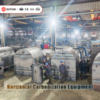 Équipement de carbonisation horizontale de qualité industrielle pour la production de briquettes de sciure de bois, de coquilles de palmiste et de coquilles de noix de coco, destiné à la production d'énergie