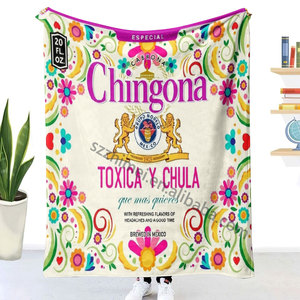 Couverture en polaire et flanelle personnalisée avec logo Mexico Mama <span class=keywords><strong>Patrona</strong></span> Chingona, pour voyages, maison, cadeaux pour la fête des mères - Product Image 4