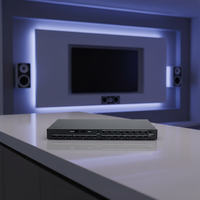 Boîtier de châssis en tôle d'aluminium extrudé noir 1U, montage en rack, commutateur réseau, IP54, certifié ISO9001, OEM