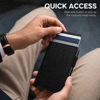 Portefeuille Homme en Cuir PU de Luxe OEM ODM - Porte-Cartes de Visite avec Blocage RFID et Éjection Latérale pour Accès Rapide au Quotidien