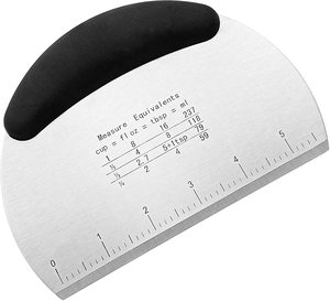 Grattoir à pâtisserie ergonomique en silicone rapide et facile avec poignée antidérapante en acier inoxydable - Product Image 1