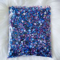 Yantuo Cristal Vente Chaude 500g Emballage Mixte Dos Plat Perles Résine Strass Gelée Strass pour DIY Artisanat