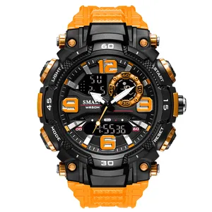 Digital Sport Men Wristwatch With Environment Friendly Resin Material Double Display Dual Time Watch