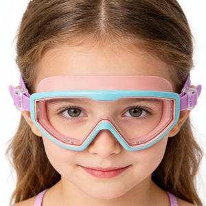 Lunettes de natation pour enfants à monture large, anti-buée, haute définition, étanches, anti-éblouissement - Product Image 2