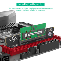 Kartu Adaptor Desktop DDR5 U-DIMM untuk RAM Laptop DDR5, Penguji Memori, Konverter DDR5 ke DDR5 U-DIMM