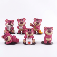 Boîte mystère ours rose mignon de dessin animé, poupée tendance, ornement de voiture, figurine Kawaii pour étudiants
