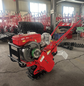 Offre Spéciale piste chenille Micro-tiller agricole terres arables labourage roue unique tournant le sol fossé désherbage Machine - Product Image 5