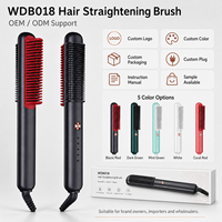 Nouvelle Brosse Lissante Électrique Portable et Élégante pour Voyage, Sèche-Cheveux et Masseur de Cuir Chevelu, Outil de Coiffure