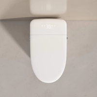 WC intelligent ultra-mince au design européen, commande vocale, télécommande, siège chauffant, pour usage domestique et hôtelier, cuvette allongée S-Trap/P-Trap