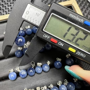 Venta al por mayor Lan <span class=keywords><strong>Jing</strong></span> S925 Conjunto de plata con colgantes de cuentas redondas de cristal Pequeña piedra redonda Cuenta Suncatcher - Product Image 3