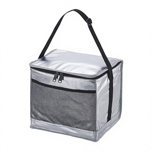 Bolsa Térmica de Cuero Suave Promocional de Moda CAPTAIN STAG, Plegable con Asa para Almacenamiento de Alimentos [6/10/15/24/30/35L] [Plateado/Caqui] - Product Image 4