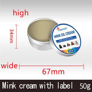 Crema de aceite de visón 50g Esmalte de zapatos premium y acondicionador de cuero Cuidado para productos de cuero Ungüento de visón Enfermería - Product Image 3