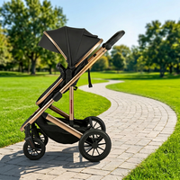 Poussette 3 en 1 pliable avec siège auto et landau pour bébé