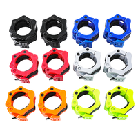 Penjepit Barbel Lepas Cepat Bahan Nylon TPR Sepasang 25mm 50mm 1 Inch 2 Inch Pengunci Barbel Olimpiade untuk Gym Dumbbell