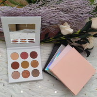 Cosmétiques de maquillage en marque privée, sans marque, vente en gros, palette de fards à paupières pressés 9 couleurs, couleurs vives