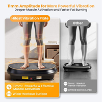 Federbelastete Vibrationsplattform mit 150 kg Tragkraft, LCD-Touchscreen, für Heimfitness und Körperformung, CE- und BSCI-zertifiziert, OEM-anpassbar